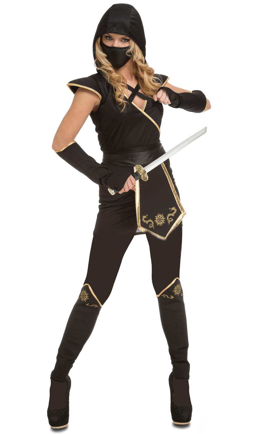 Costume ninja nero e oro da bambino per 27,75 €