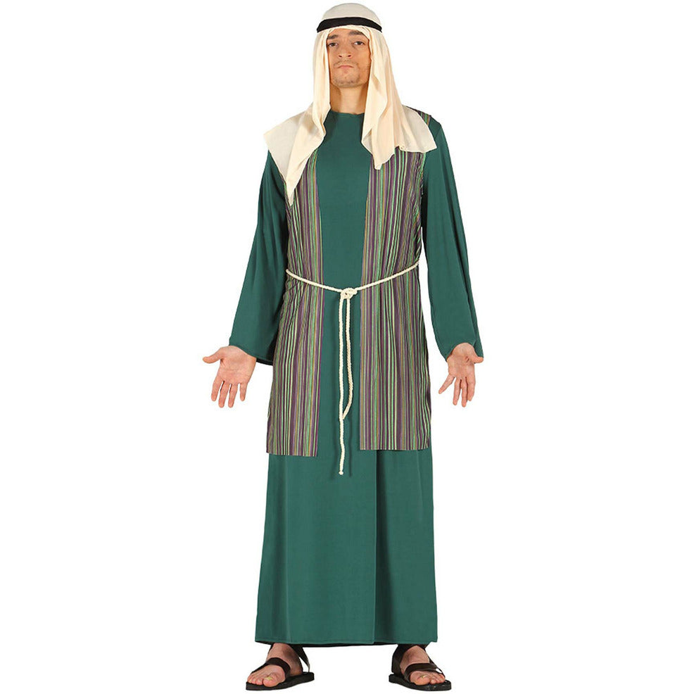 Costume Da Sceicco Arabo Per Uomo - Set Completo Con Abito, Turbante, Occhiali E Gioielli