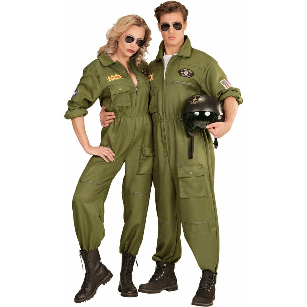 Disfraz de Piloto Combate Verde para hombre | Don Disfraz