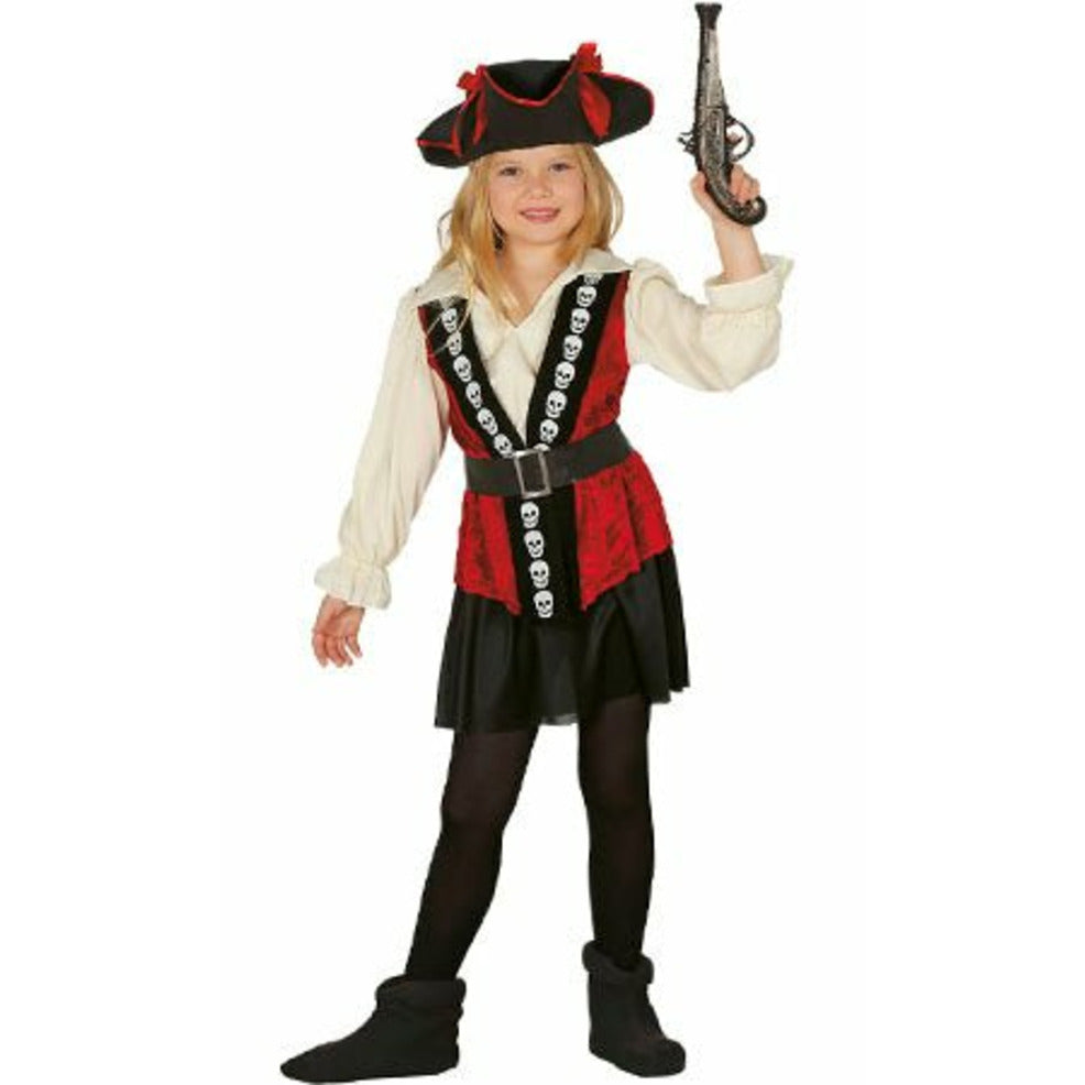 Disfraz de Piratesa Valiente Calaveras para niña | Don Disfraz