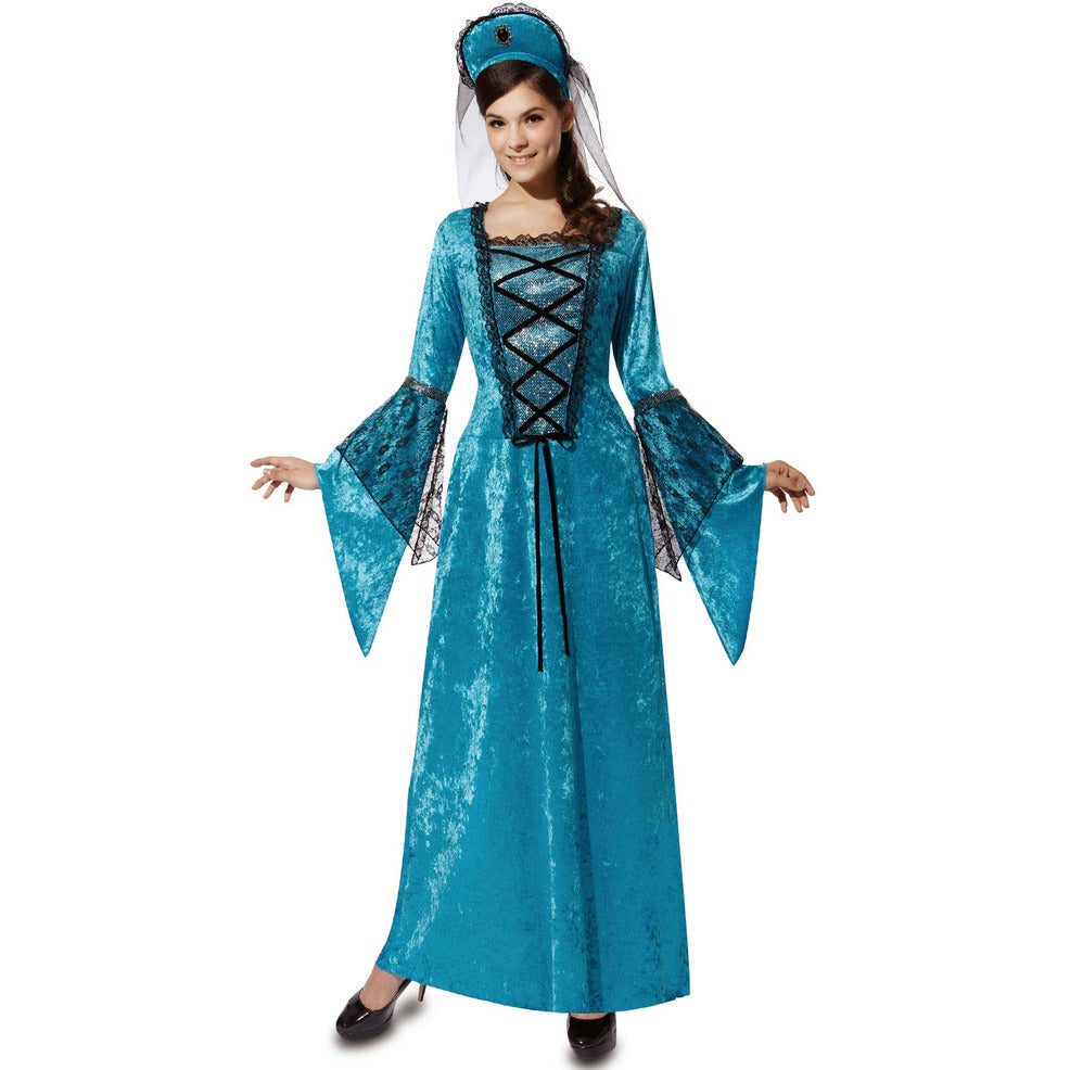 Disfraz de Princesa Medieval Azul para mujer | Don Disfraz