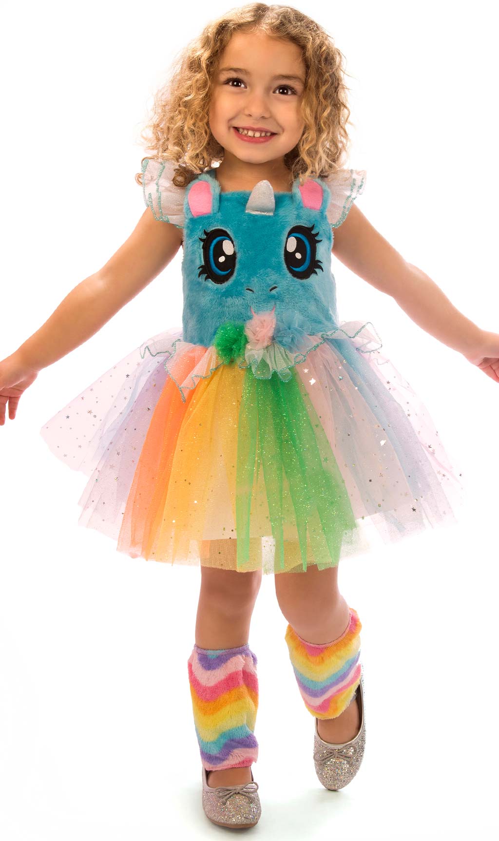 Costume Unicorno Bambina Carnevale Vestito Principessa Con Corno