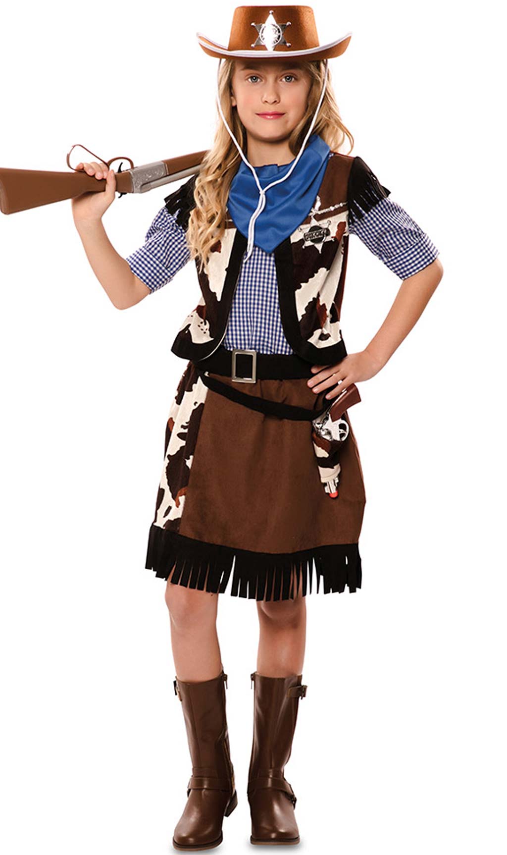 Set Costume da Cowgirl per bambina con accessori: Costumi bambini,e vestiti  di carnevale online - Vegaoo