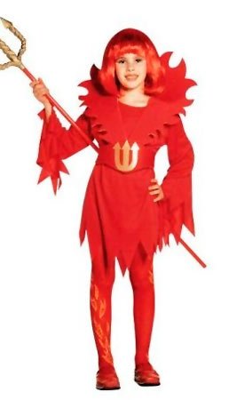 CARNEVALE HALLOWEEN COSTUME DIAVOLESSA BAMBINA 8/10 ANNI - WIDMANN