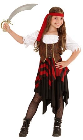 Costume da Pirata Mary per bambine da 5 a 7 anni