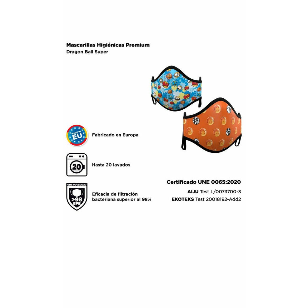 Pack 2 Mascarillas de Tela Dragón Ball™ infantil | Don Disfraz