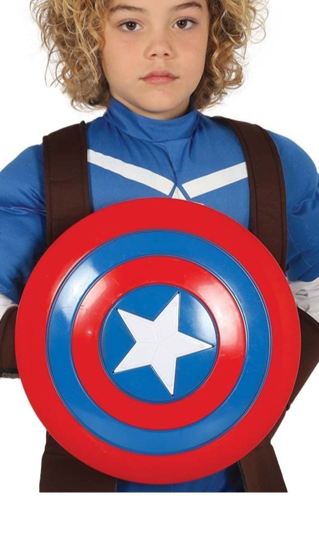 Costume e scudo di Capitan America per il bambino