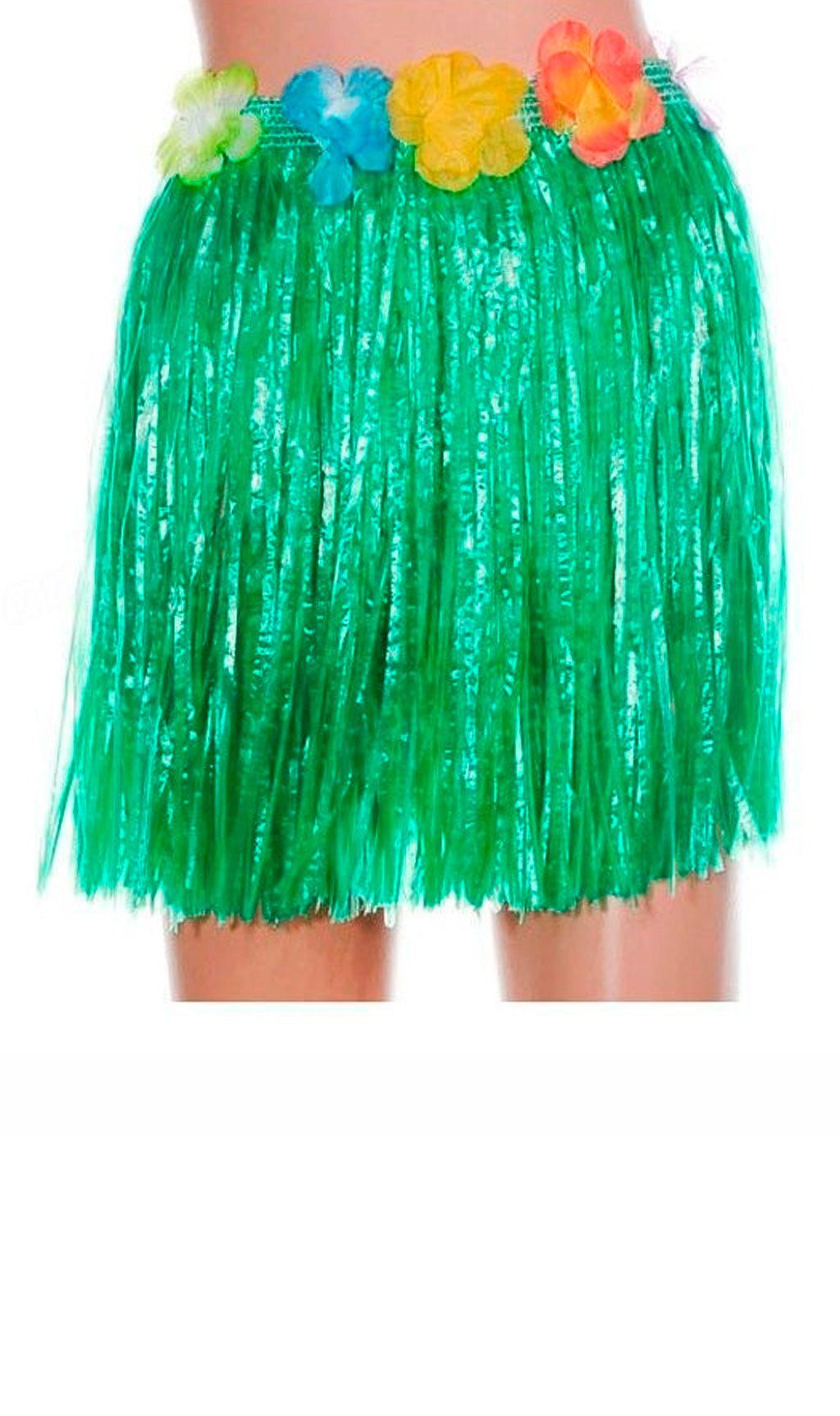 Gonna Hawaiana Fiori Verde