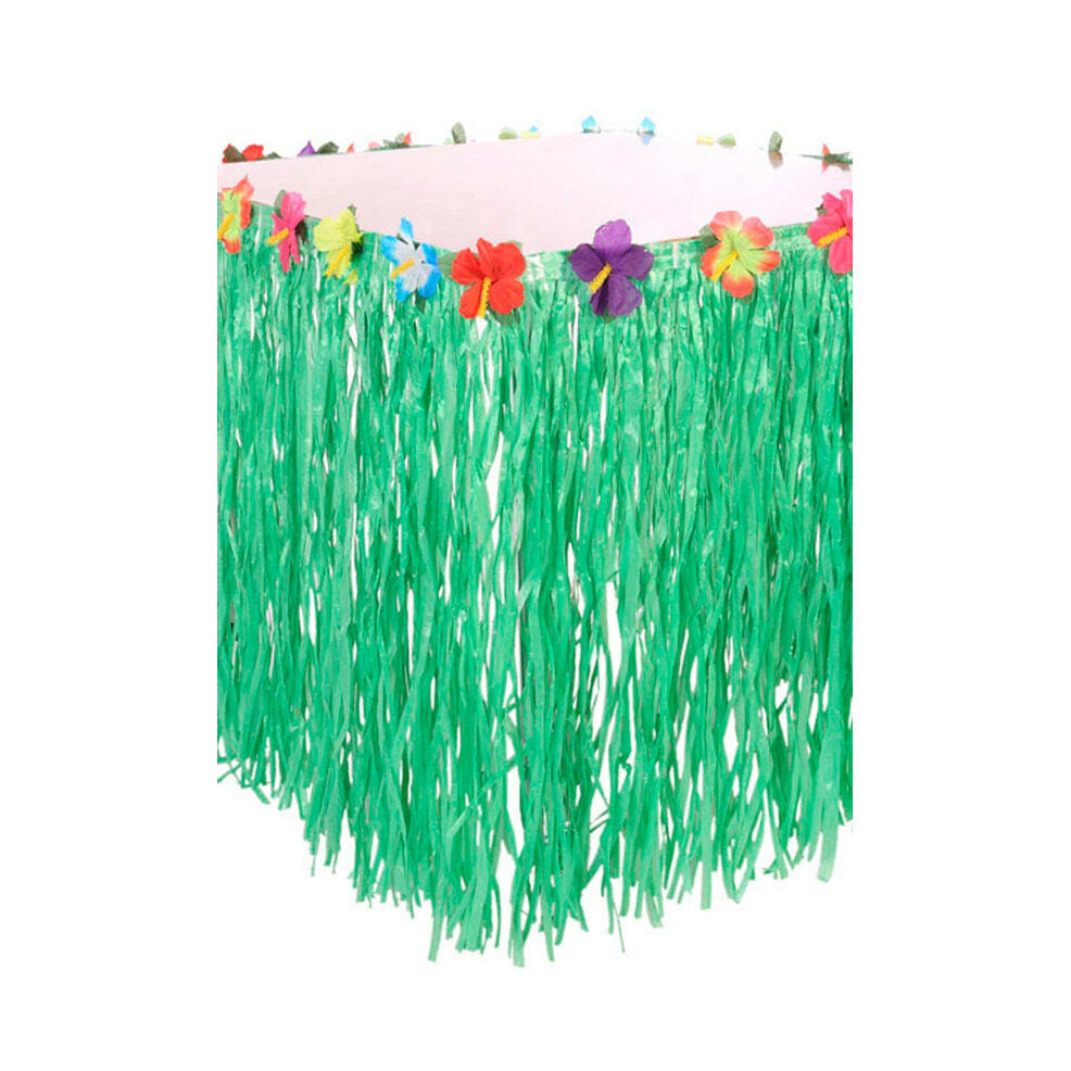Faldón de Mesa Hawaiano Verde | Don Disfraz