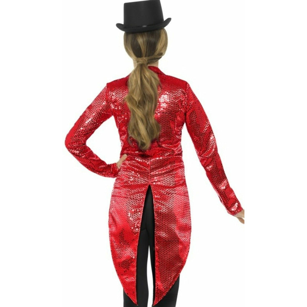 Frac de Lentejuelas Rojo para mujer | Don Disfraz