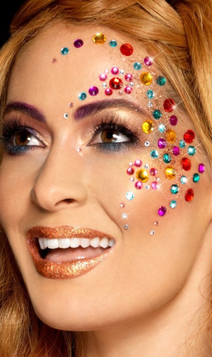 Gemme viso glitter Arcobaleno