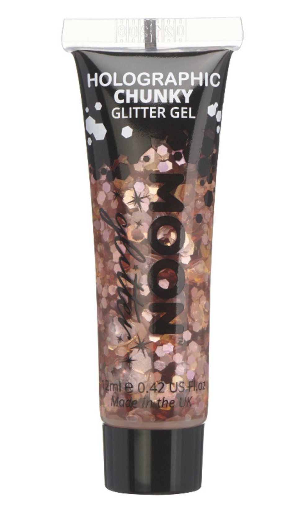 Gel glitter olografico rosa-oro