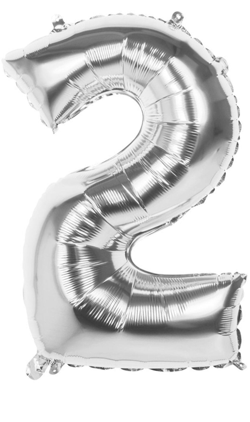 Palloncino Argento Numero 2 86cm