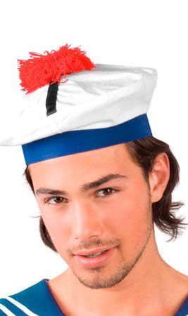 Cappello Marinaio Pon Pon Rosso