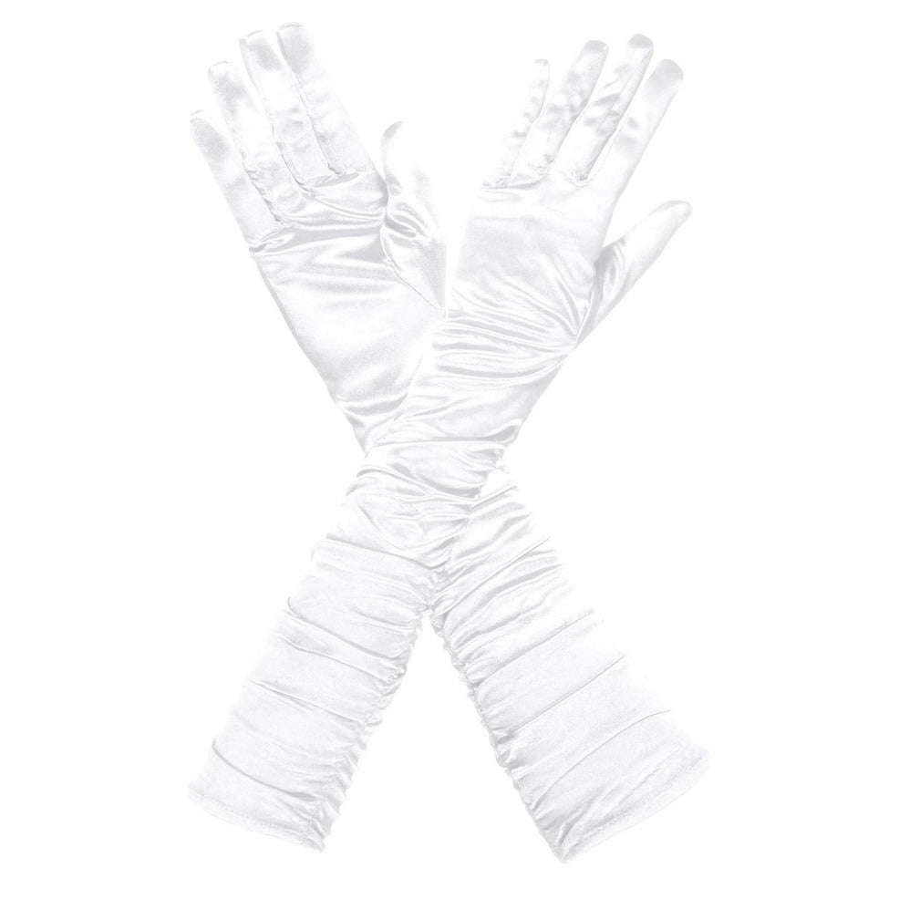 Guantes Drapeados Blancos | Don Disfraz