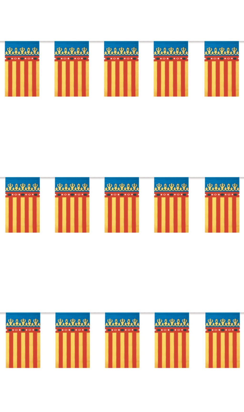 Festone di Gagliardetti della Comunità Valenciana