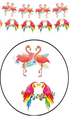 Set 2 Festoni Uccelli Hawaii