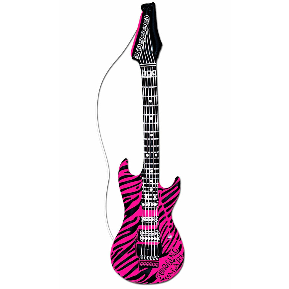 Guitarra Fucsia Hinchable | Don Disfraz
