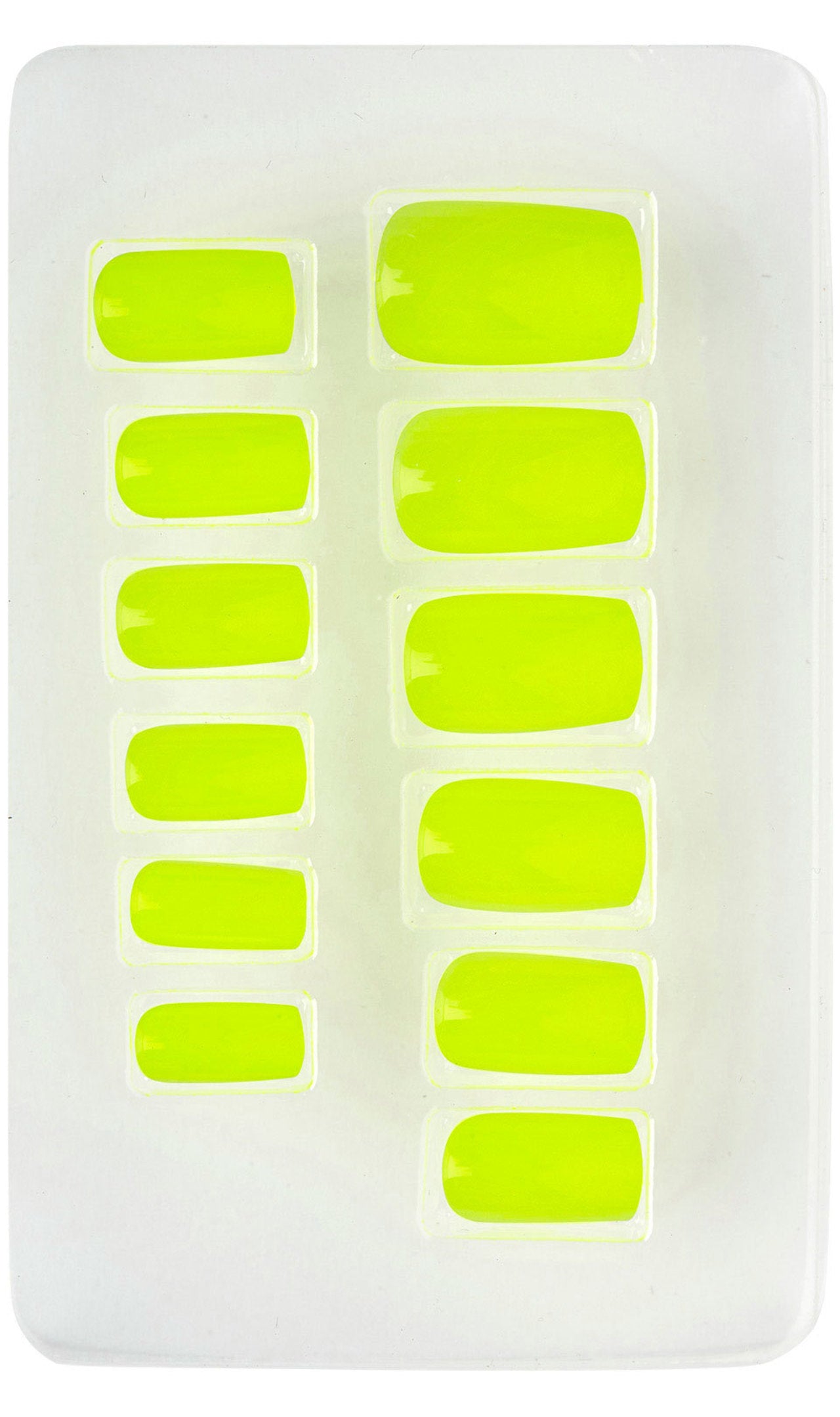 Kit 12 Unghie Gialle Fluorescente