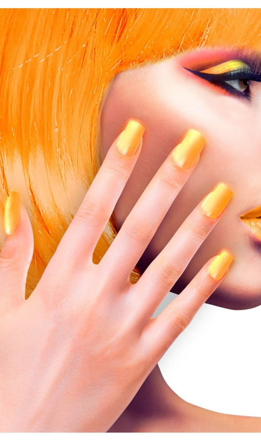 Kit 12 Unghie Arancione Fluorescente