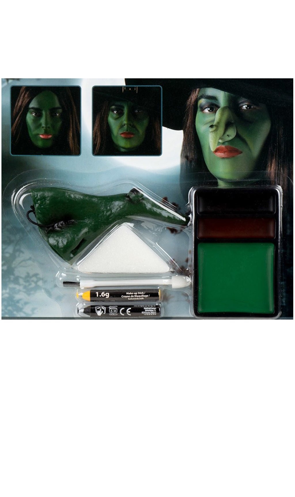 Kit trucco da strega verde