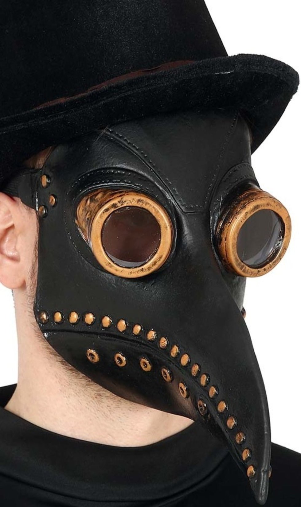 Maschera da dottore della peste nera in lattice