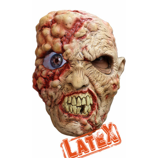 Máscara de látex Zombie Loco Animada | Don Disfraz