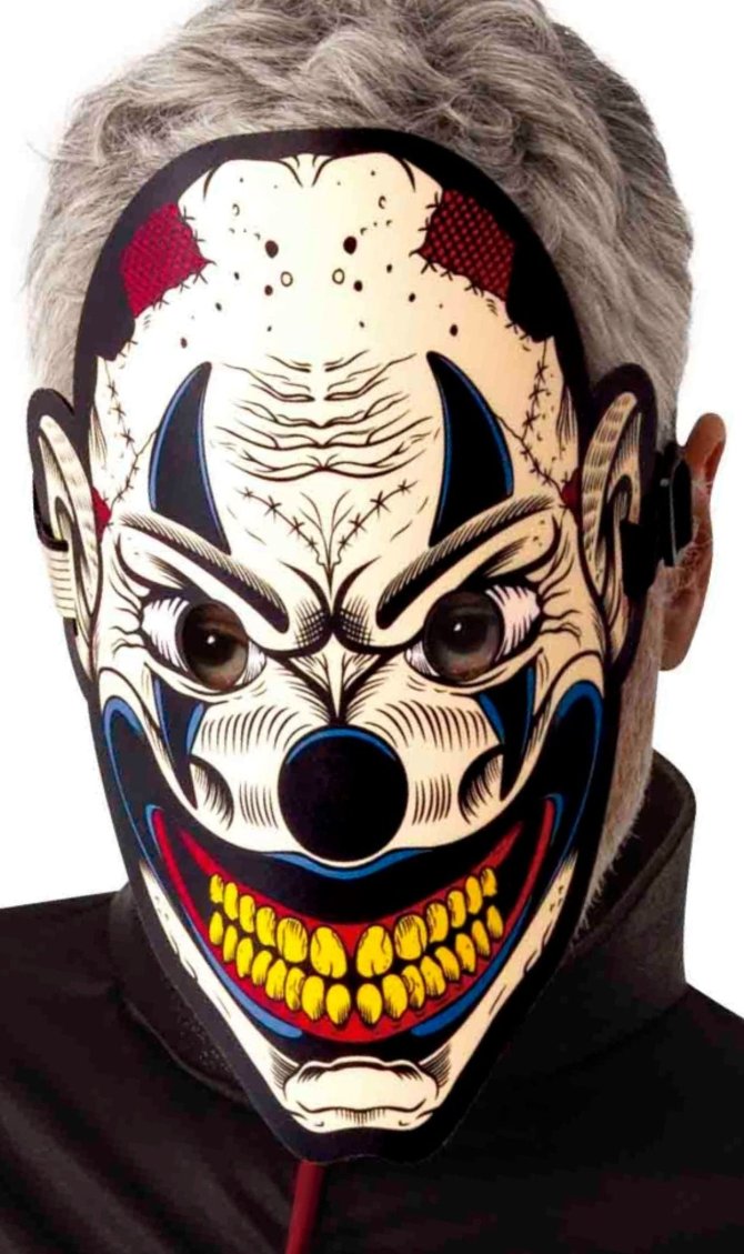 Maschera da Pagliaccio Luce Interattiva