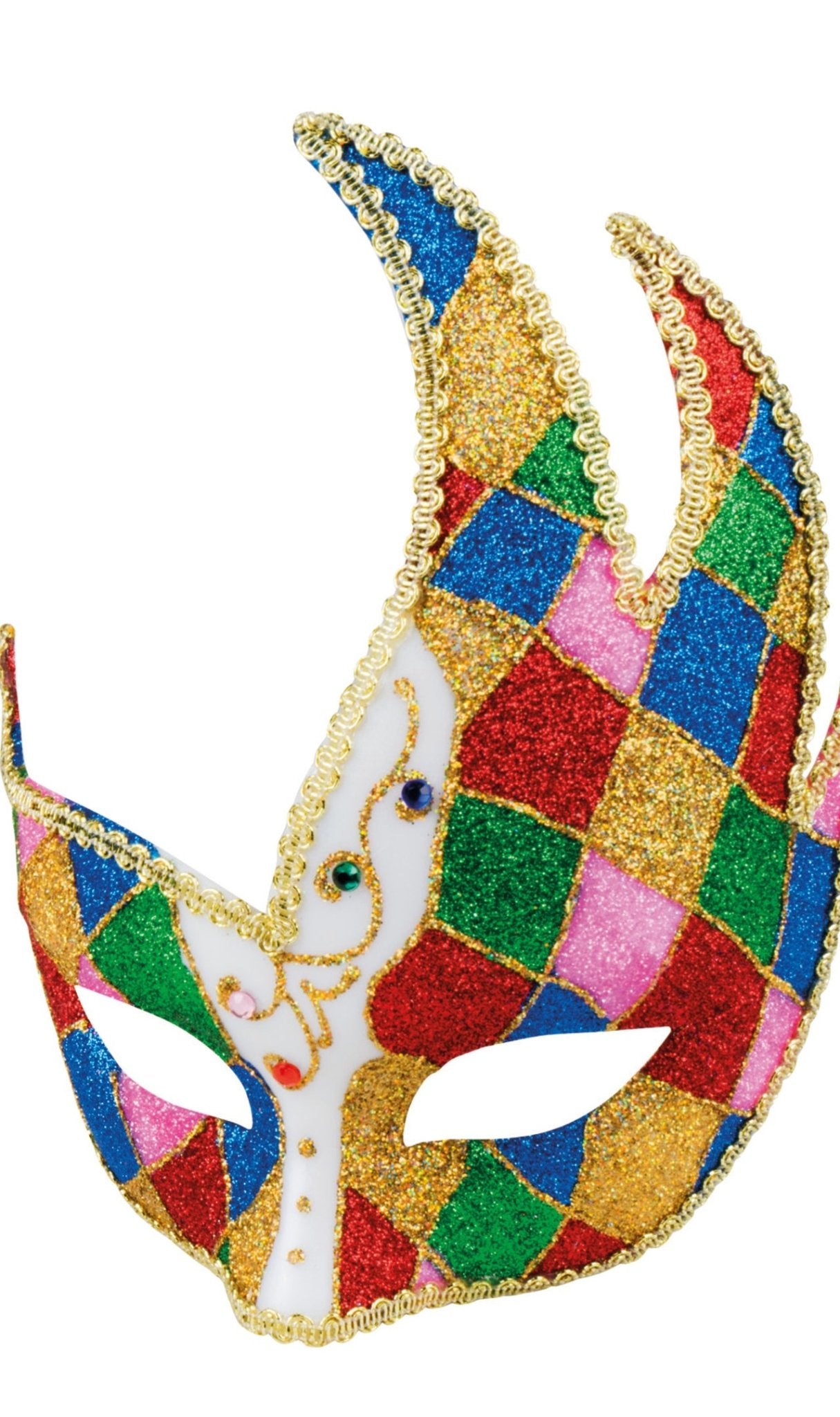 Maschera Veneziana da Guillare Multicolore per adulto