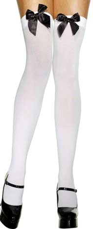 Calze Bianche Fiocco Nero