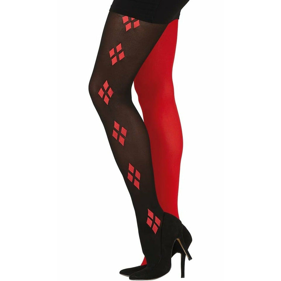 Calze Femminili Moda Burlesque Con Cucitura Bicolore - Rosso E Nudo - Alte Coscia, Velate - Nuove Con Etichette - Foto 5