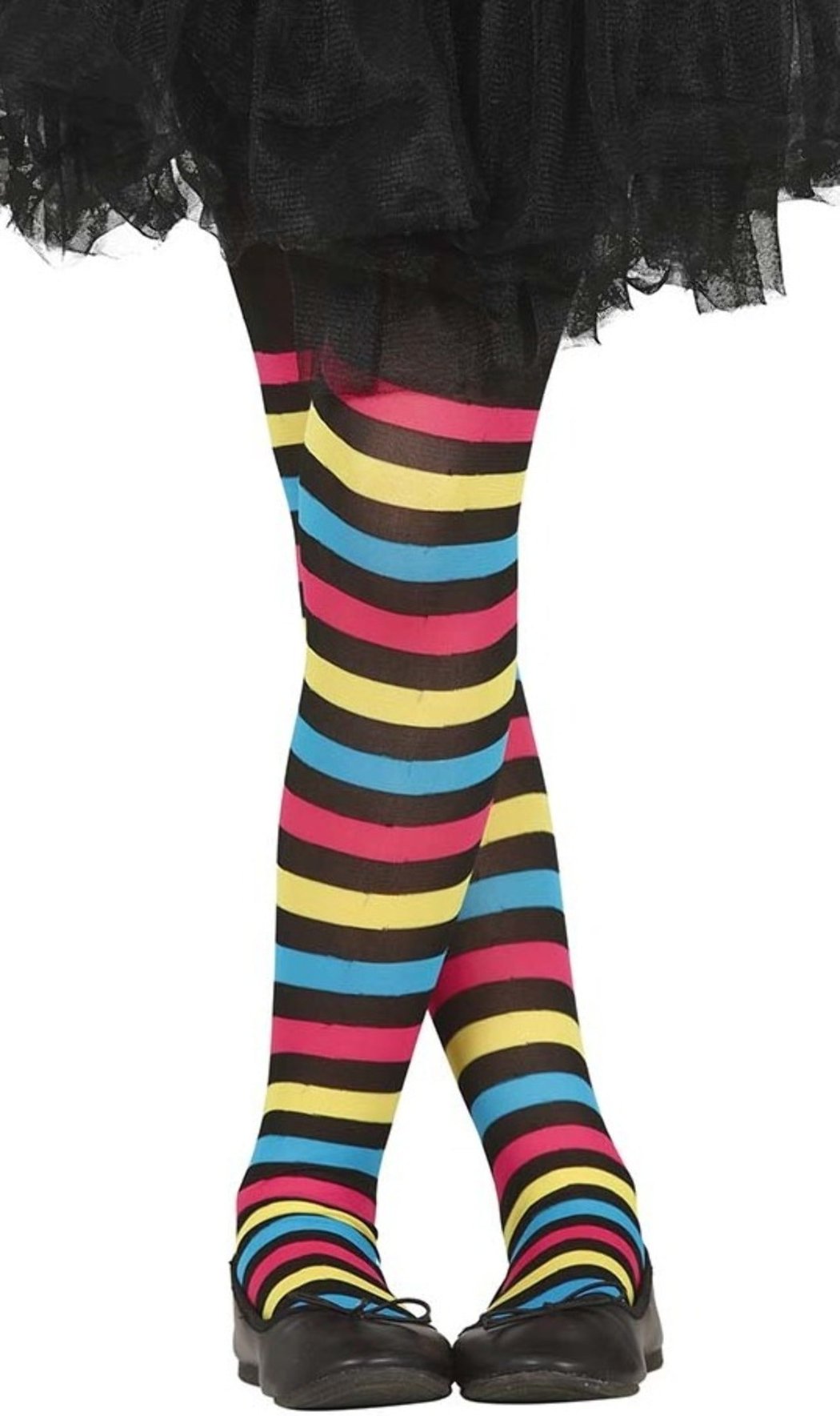 Collant a righe multicolori per bambini