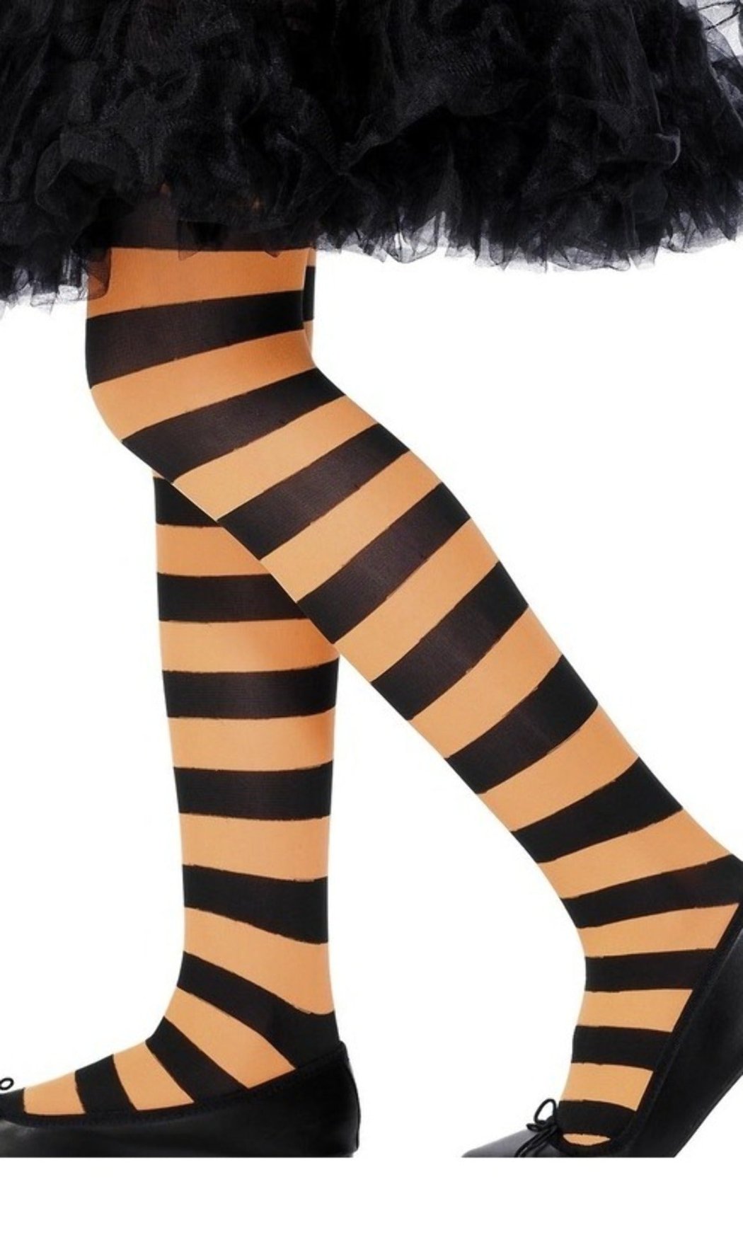 Collant a Righe Nere e Arancio Deluxe bambini