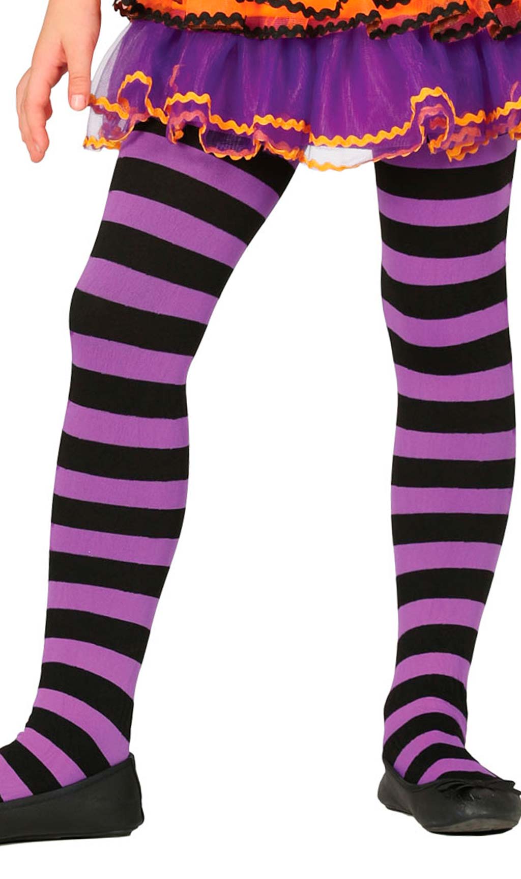 Collant a Righe Nere e Violetta Eco bambina
