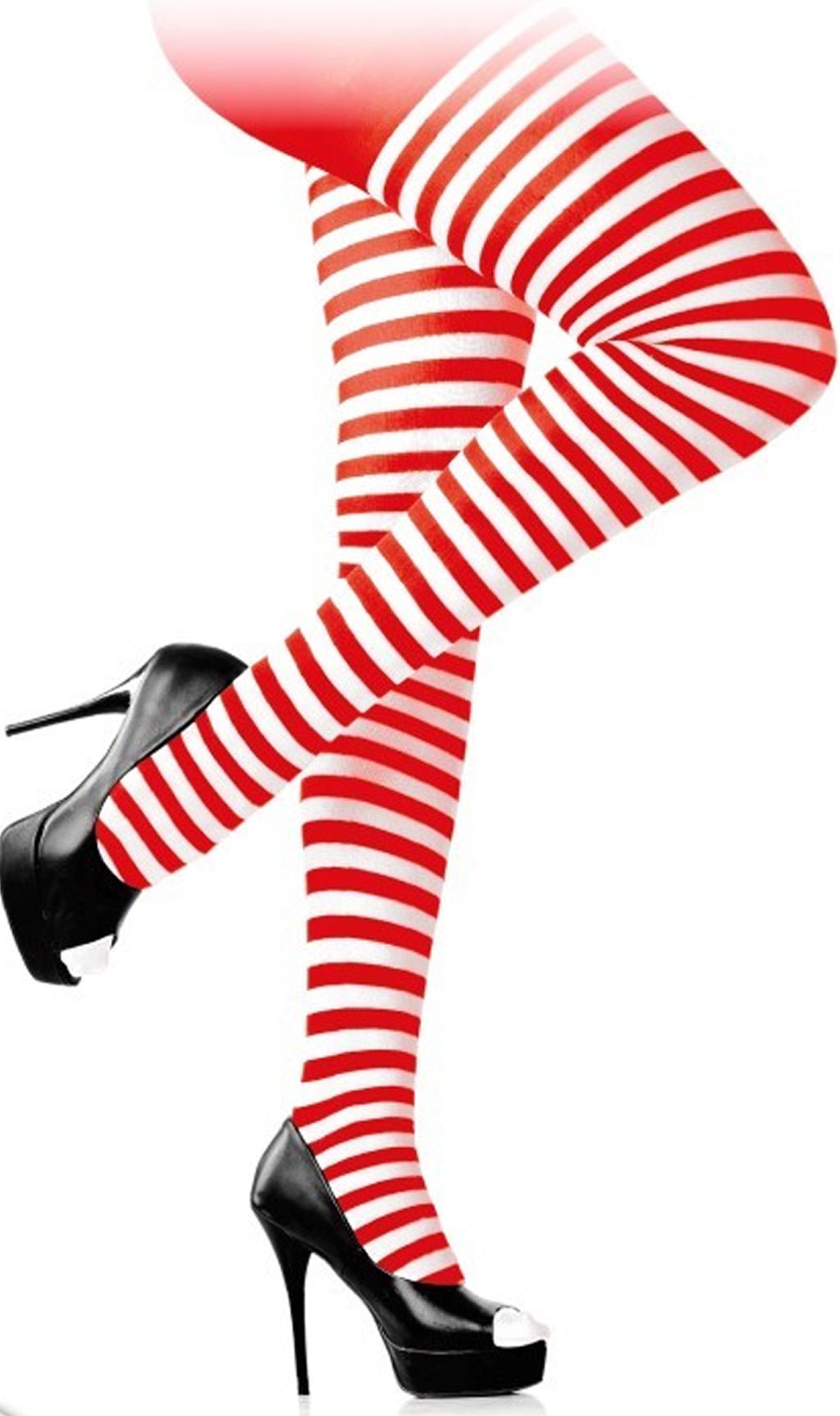 Collant eco a Righe Bianche e Rosse