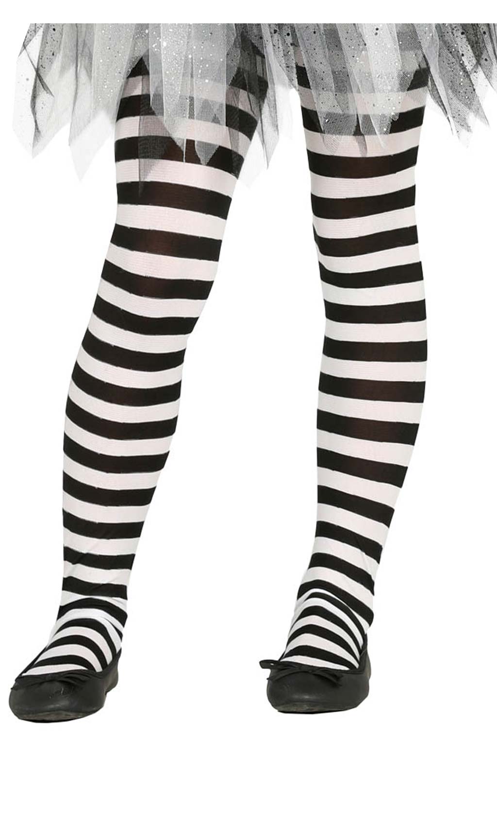 Collant a Righe Nere e Bianche per bambina