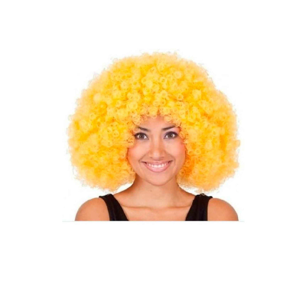 Peluca Afro Jumbo Amarilla | Don Disfraz