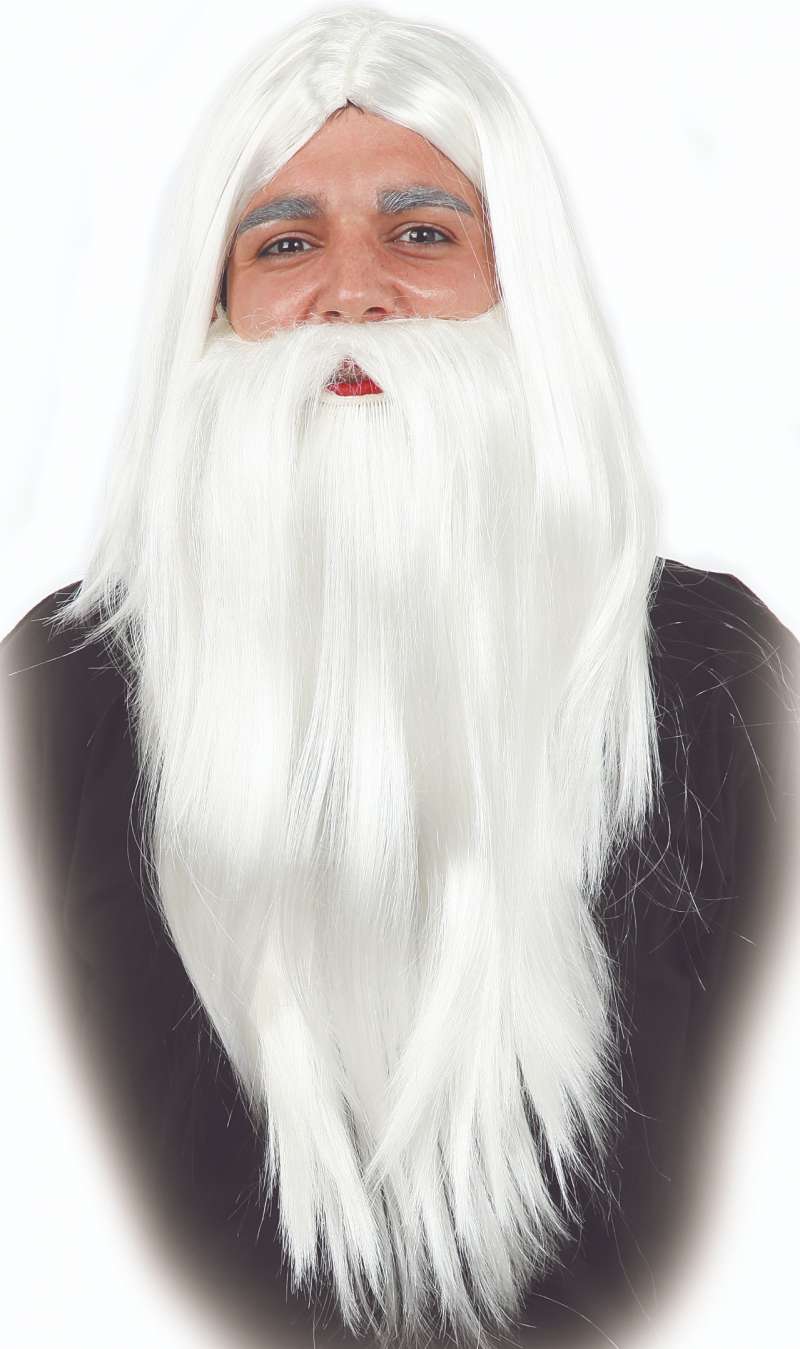 Parrucca Barba Mago Corta