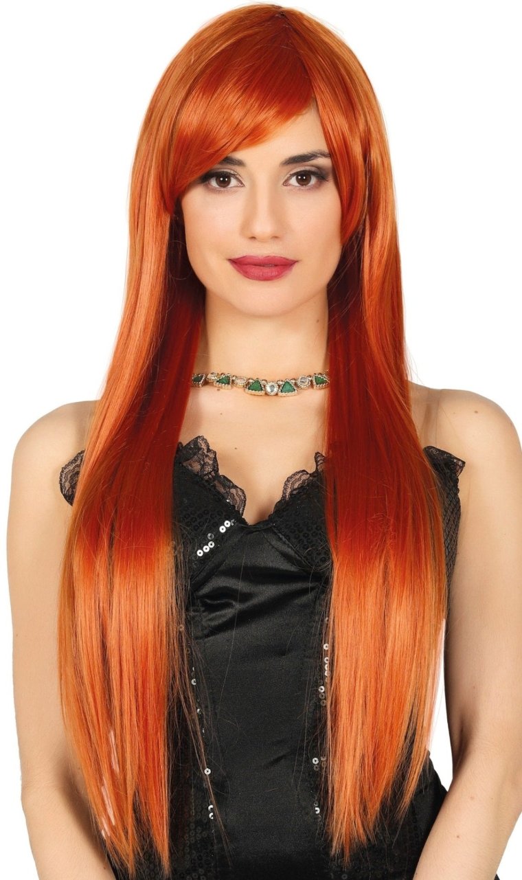Parrucca da Capelli Lunghi Rossi