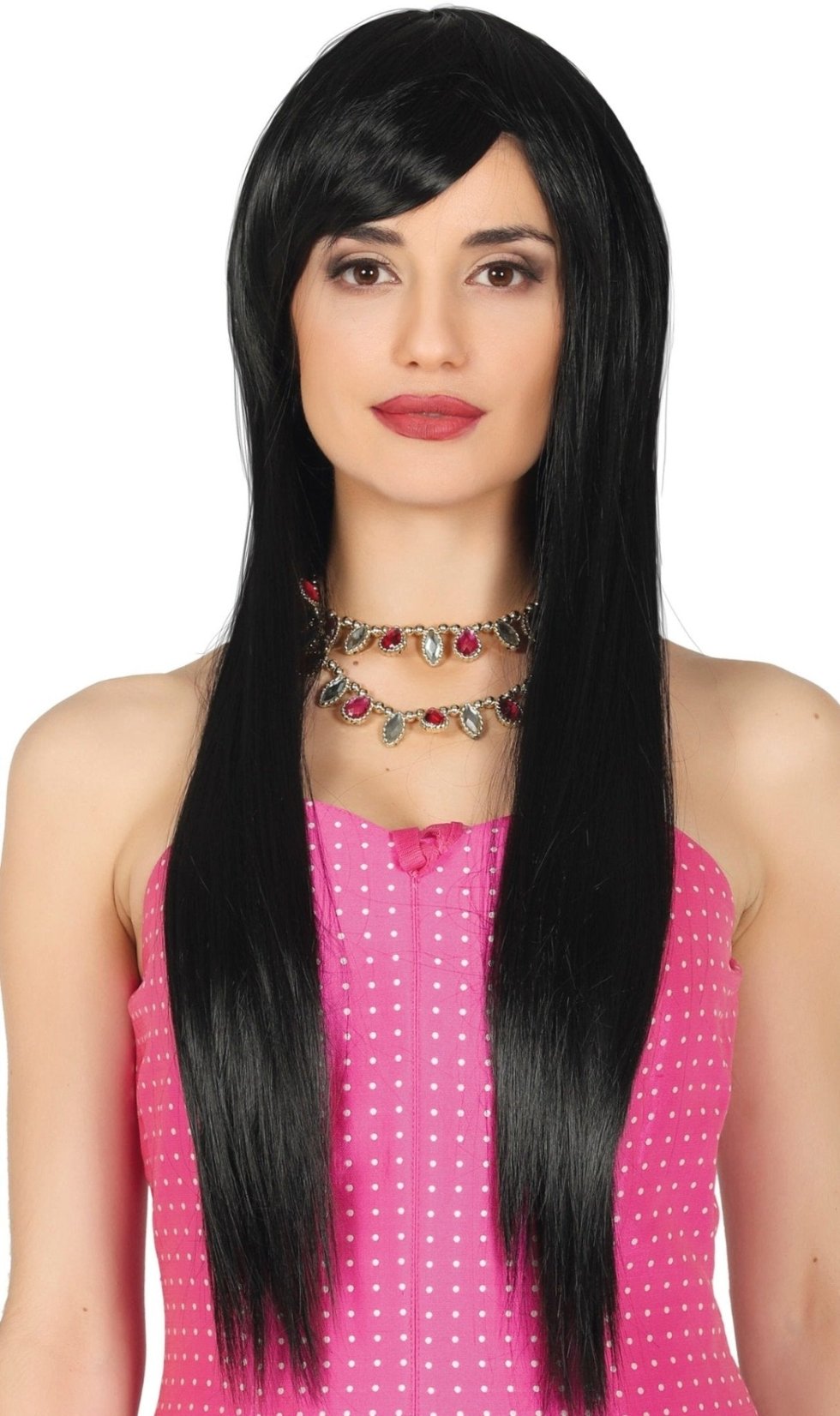 Parrucca da Capelli Lunghi Neri