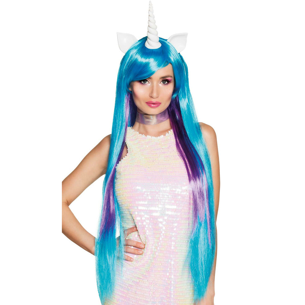 Peluca de Unicornio Azul | Don Disfraz