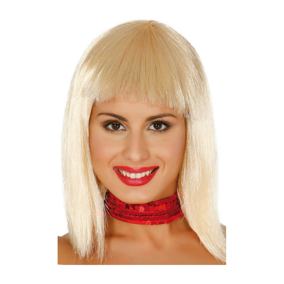 Peluca Flequillo Rubia | Don Disfraz