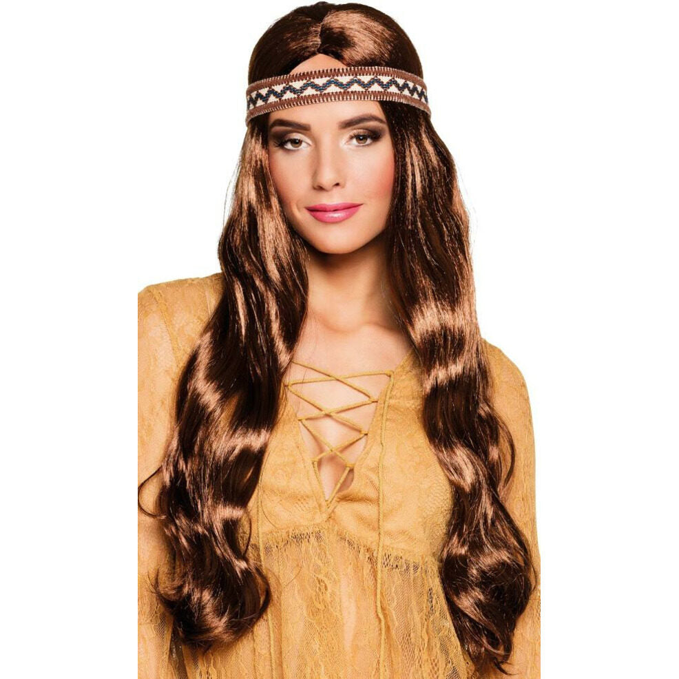 Peluca Hippie con Cinta | Don Disfraz