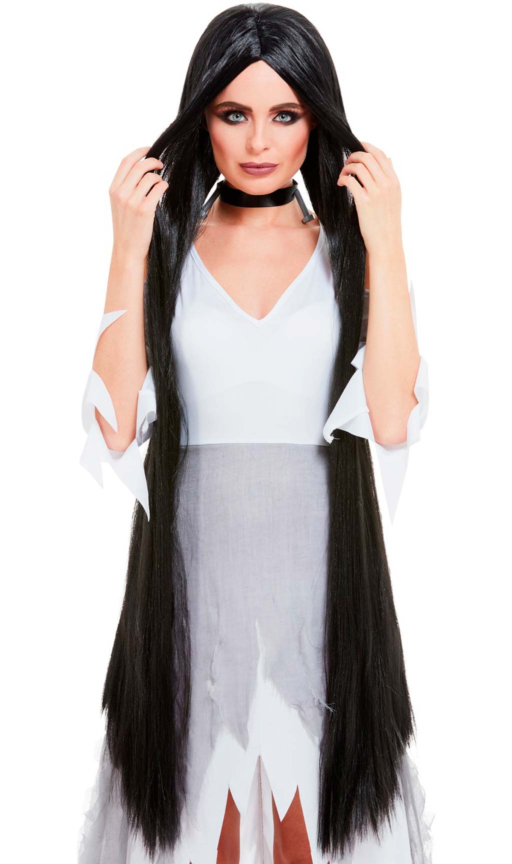 Parrucca Nera Extra Lunga