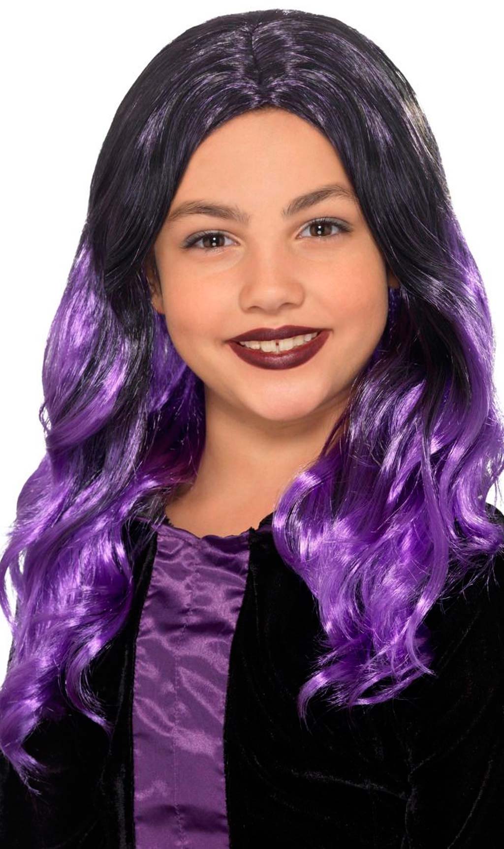 Parrucca Nera e Violetta per bambini