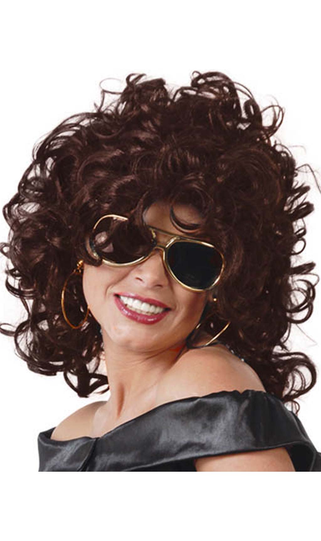 Parrucca Riccia Castana