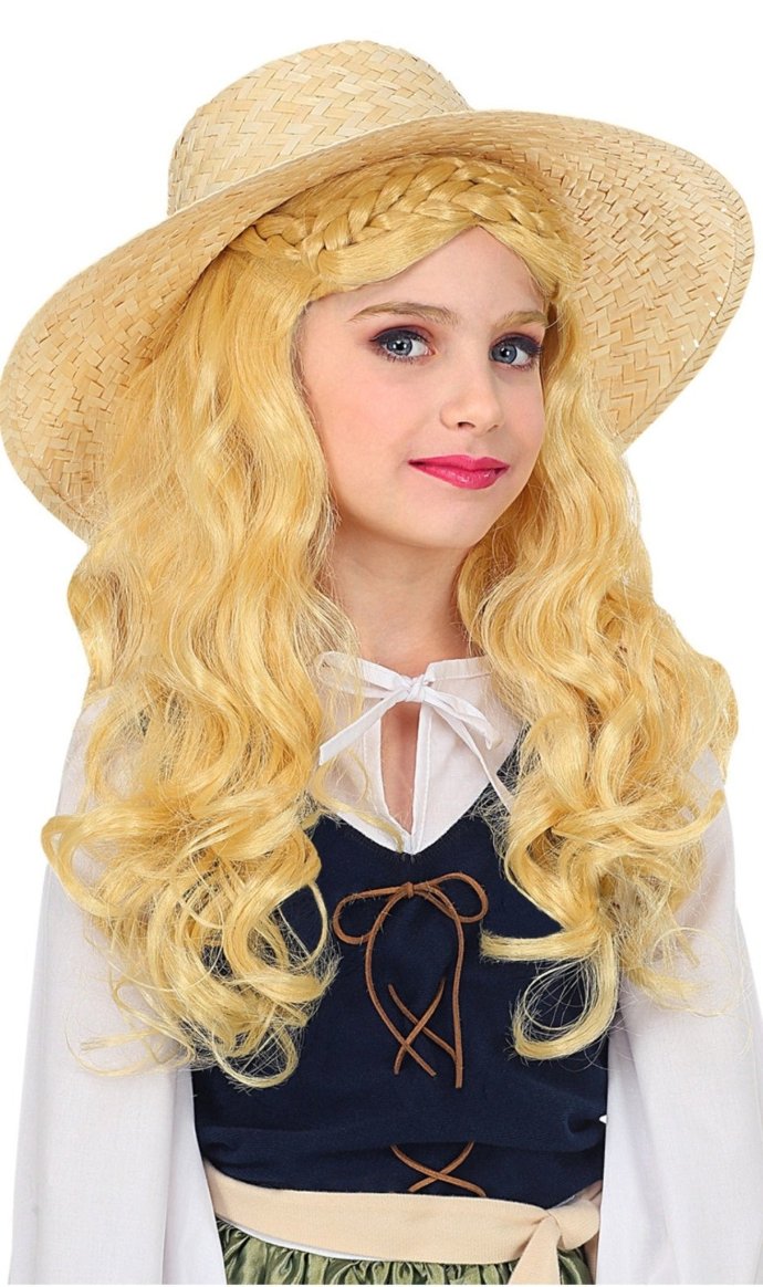 Parrucca Bionda Medievale bambina