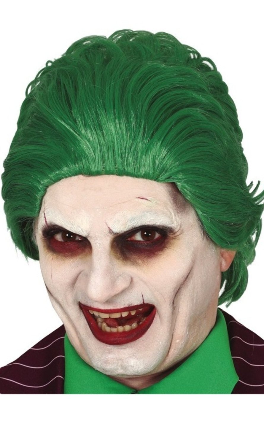 Parrucca Verde Liscia