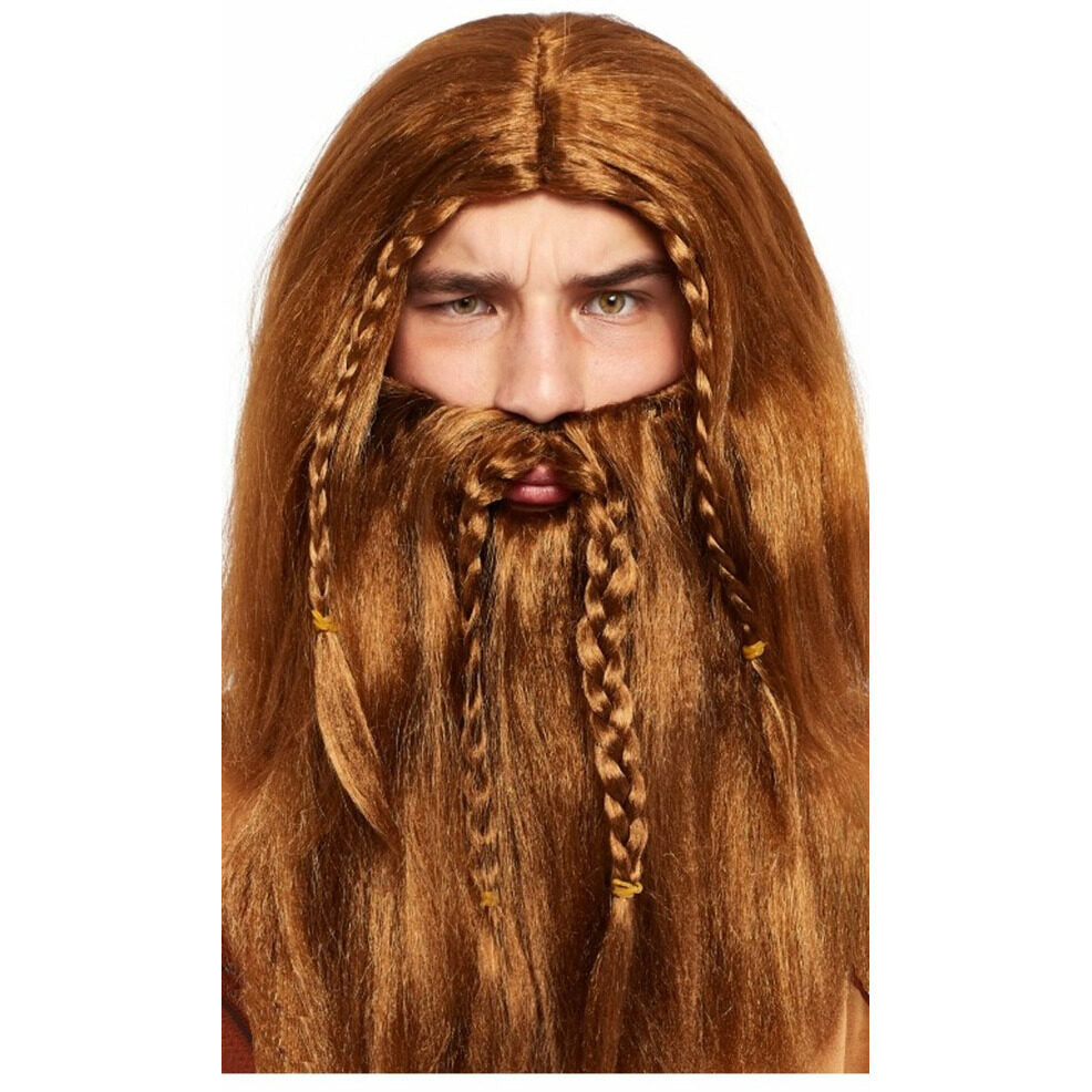 Peluca y Barba de Vikingo Trenzas | Don Disfraz