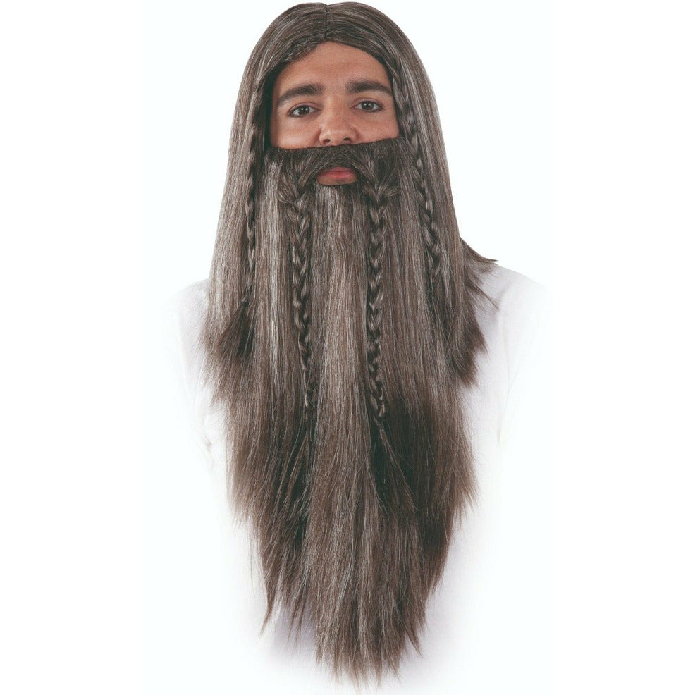 Peluca y Barba Larga con Trenzas | Don Disfraz